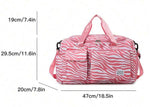 Pink Zebra Duffel Bag