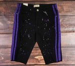 Purple & black shorts